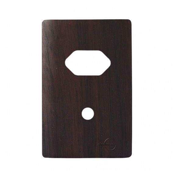 Placa p/ 1 Tomada + Furo 4x2 - Novara Tabaco Placa p/ 1 Tomada + Furo 4x2 - Novara Tabaco